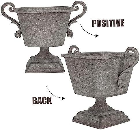 VICASKY Vintage Iron Flower Pot Grey