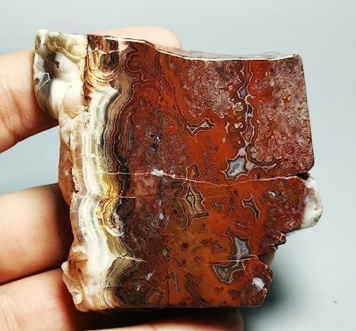 Mexican Lace Agate Crystal Display Slab Reiki Stone