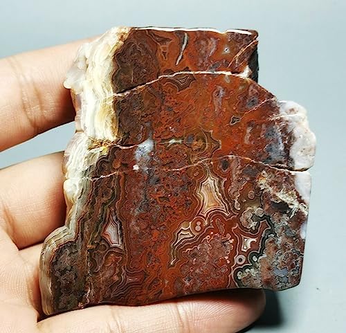 Mexican Lace Agate Crystal Display Slab Reiki Stone