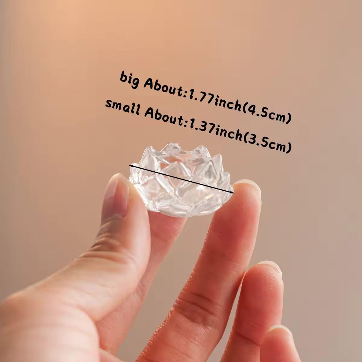 Natural Clear Quartz Lotus Base for Decorative Home Use