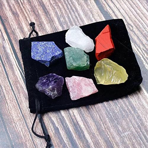 Natural 7 Raw Stones Rough Quartz Crystal Unpolished Collection