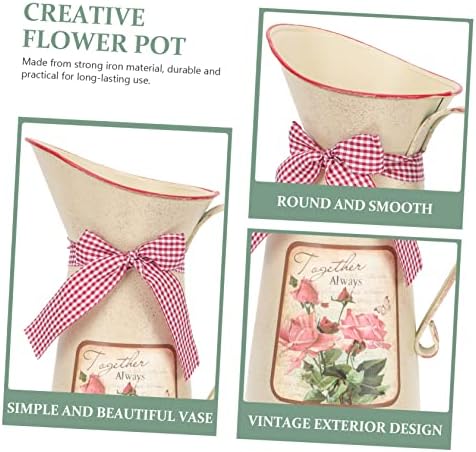 Balacoo Vintage Flower Bucket Rustic Decorative Vase