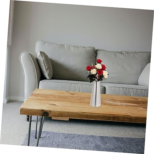Happyyami Decorative Flower Vase Stainless Steel Tabletop Planter