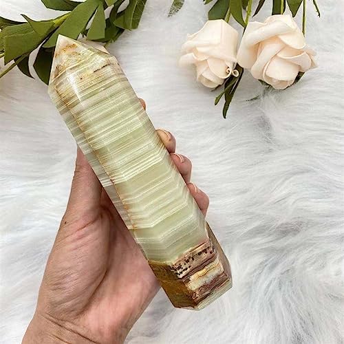 KatLin Natural Afghan Jade Crystal Square Obelisk Reiki Healing Home Decor Ornament