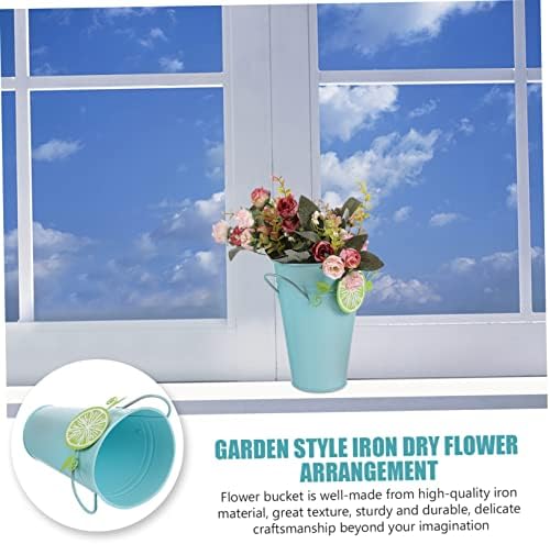 Milisten Iron Flower Vase for Dried Flowers Rustic Decor