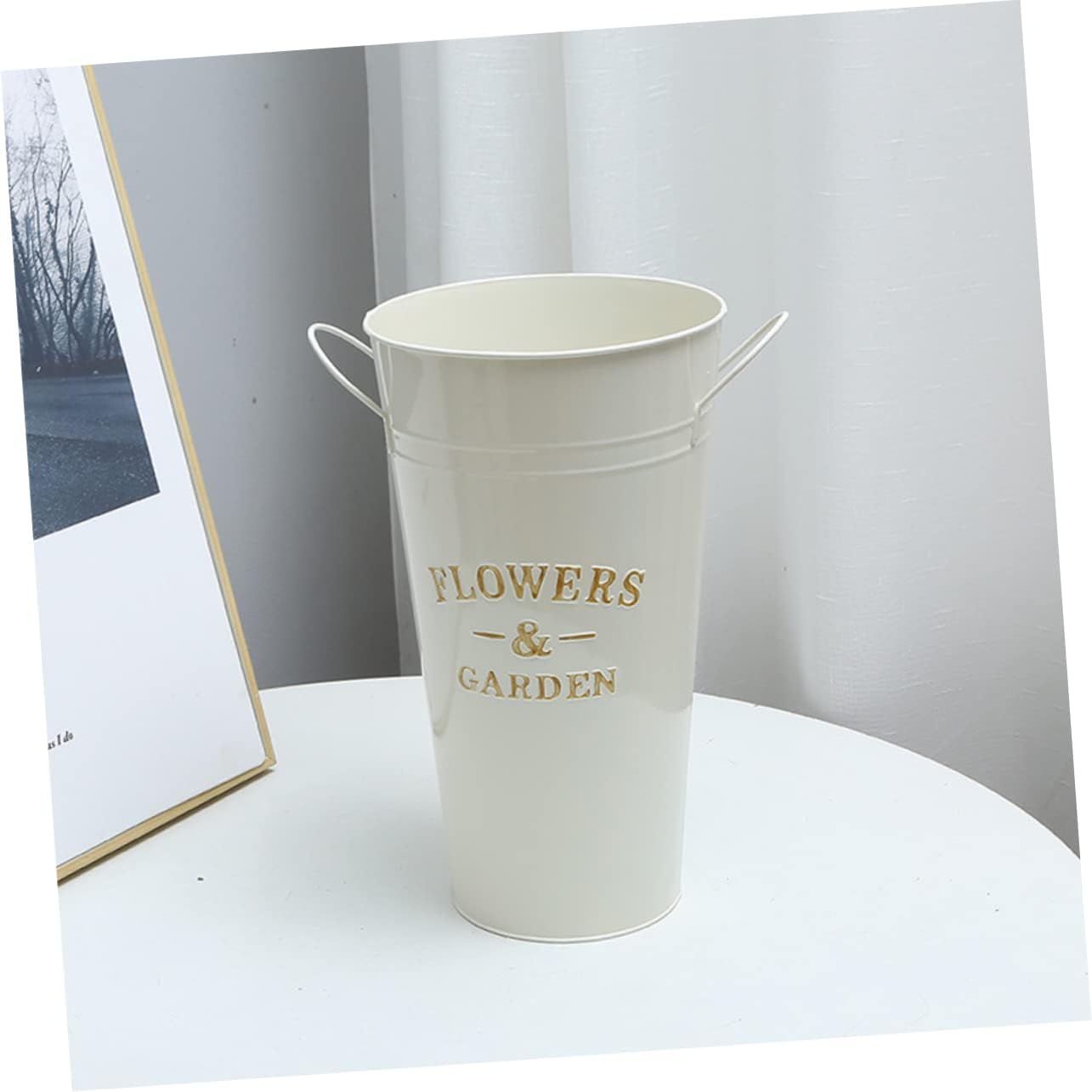 Vintage Flower Bucket Iron Pot for Succulents and Indoor Plants