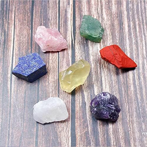 Natural 7 Raw Stones Rough Quartz Crystal Unpolished Collection