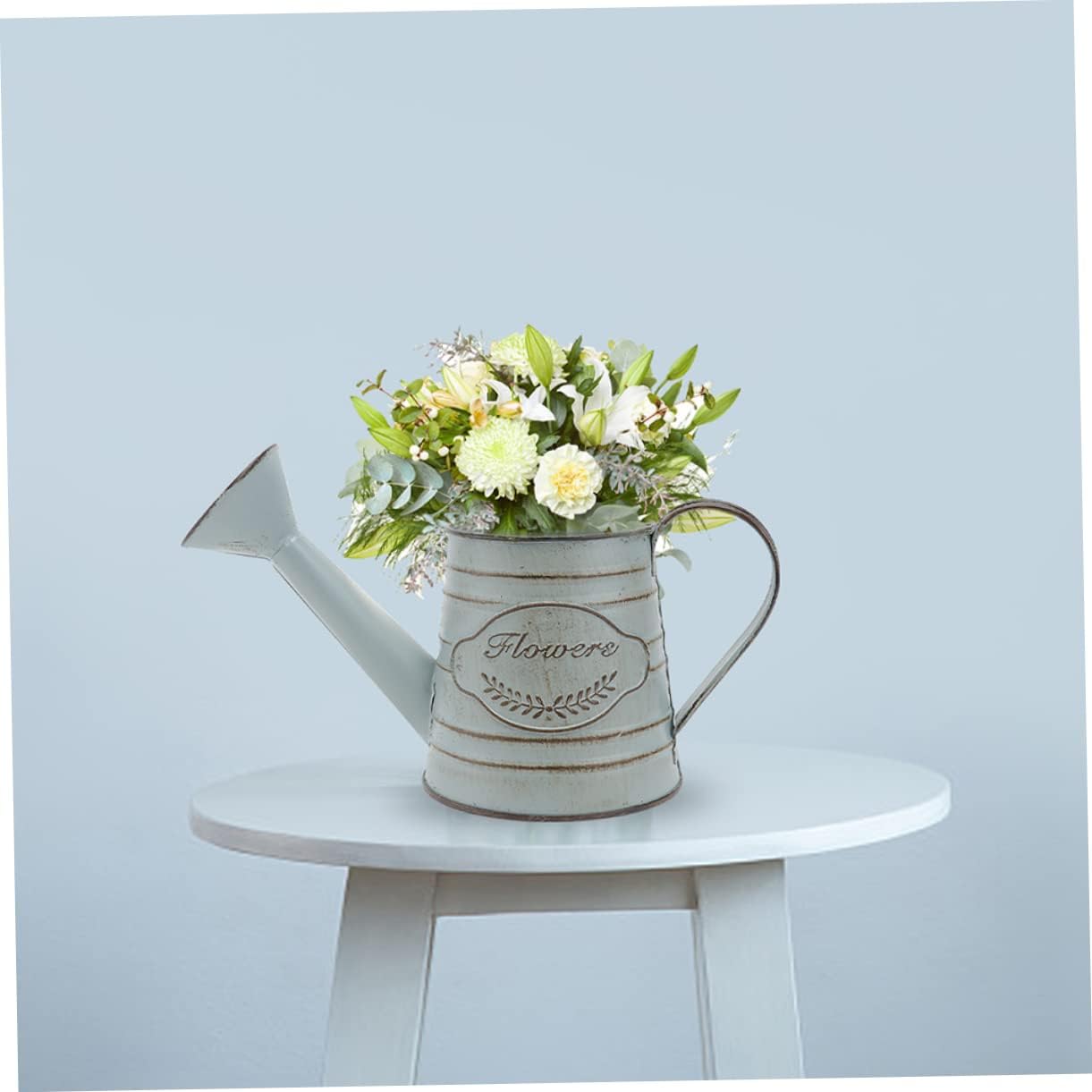 2pcs Vintage Rustic Iron Flower Vases for Dried Decorative Arrangements