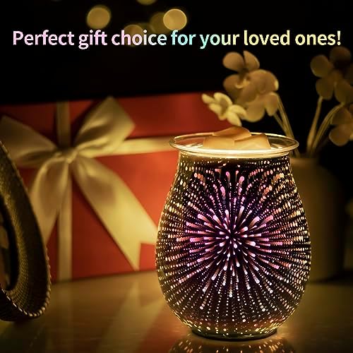 EQUSUPRO 3D Glass Wax Melter Warmer with Fireworks Display