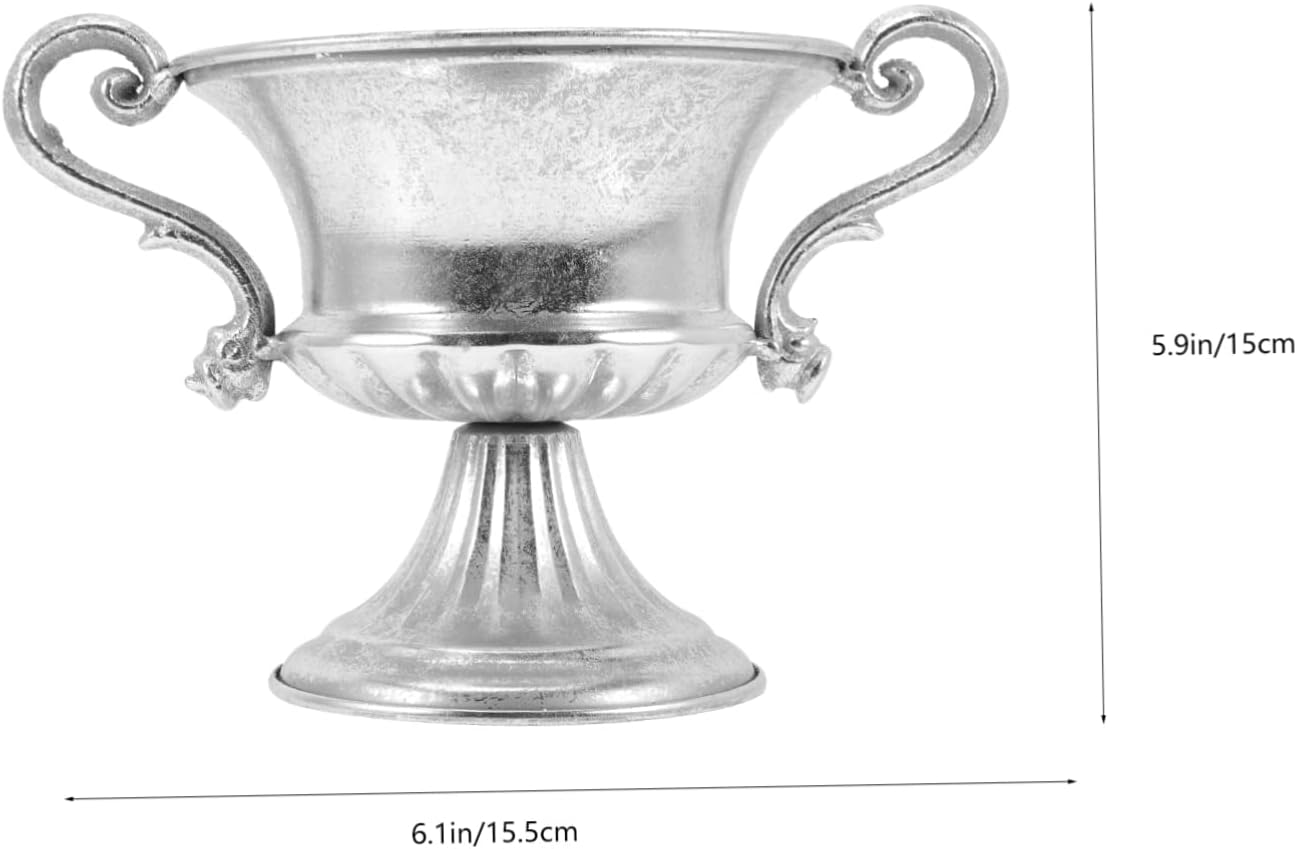 Mipcase Silver Flower Urn Vase for Home Decor