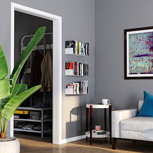 Wallniture Bali White Floating Shelves Set of 3
