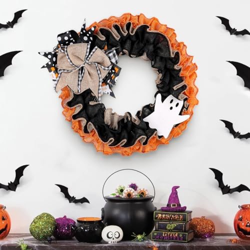 Vimoocla Halloween Boo Ghost Wreath for Front Door