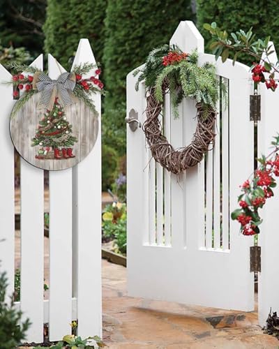 Welcome Sign Christmas Wreath Door Decor 1