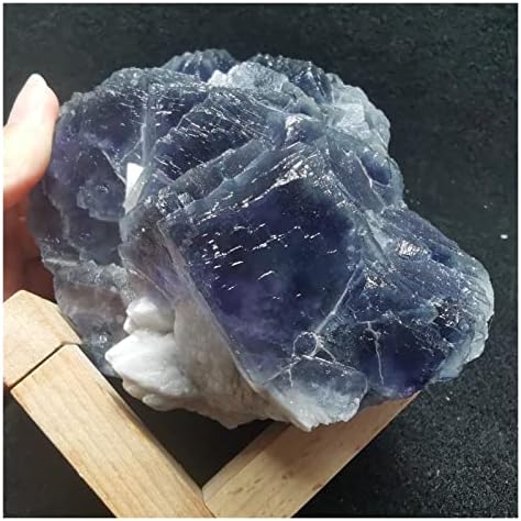 FIDEMM Natural Crystal Rough Purple Blue Fluorite and Quartz Mineral Specimen