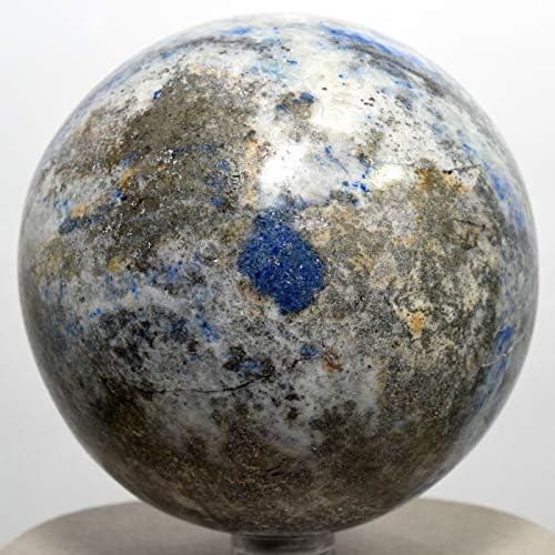 31 Inch Lapis Lazuli Sphere with Pyrite Blue Crystal Stone Ball - Afghanistan Included Stand