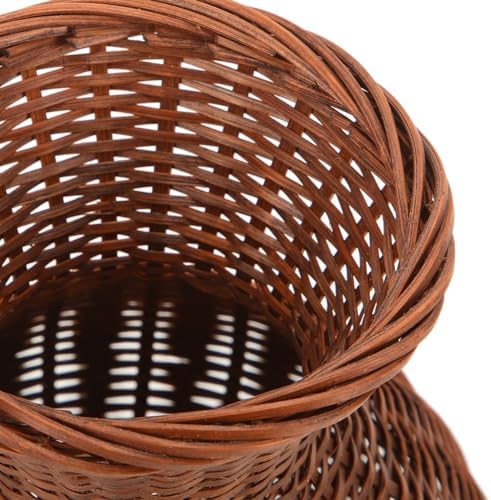 PRETYZOOM Rattan Woven Flower Vase Rustic Farmhouse Decor