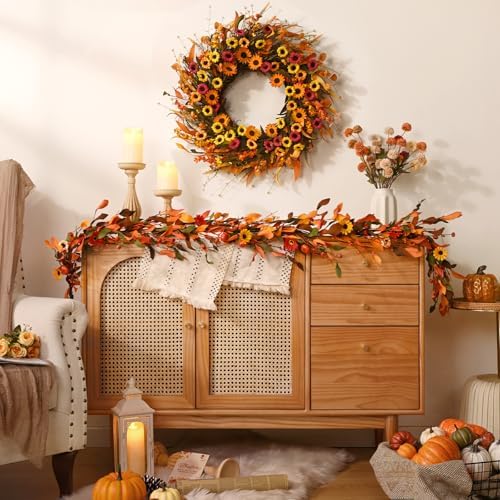 Waipfaru Fall Wreath 22 Inch Door Decor