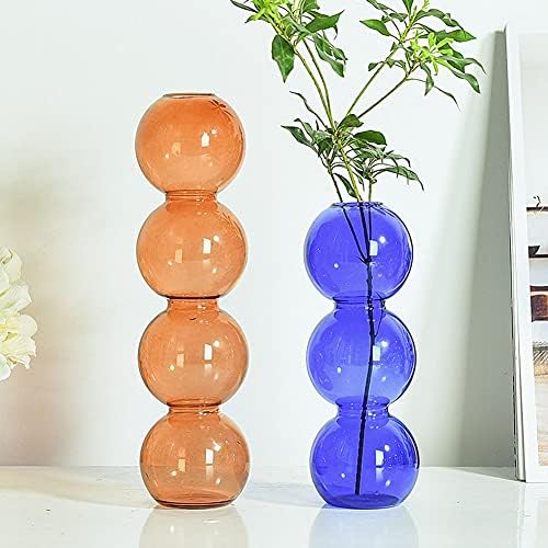 WAYUTO Clear Glass Bubble Vase for Home Decor