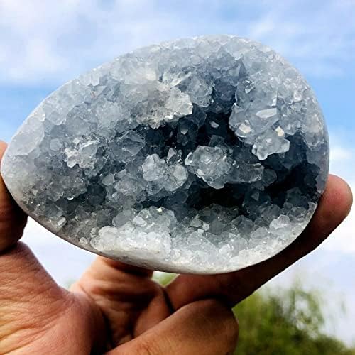PEKMAR Natural Blue Lapis Lazuli Crystal Geode 300-400g Home Decor