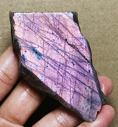 Purple Flash Labradorite Slab Reiki Stone for Meditation and Healing