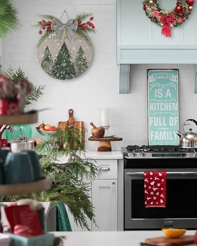 LooPoP Christmas Wreath Welcome Sign Door Decor