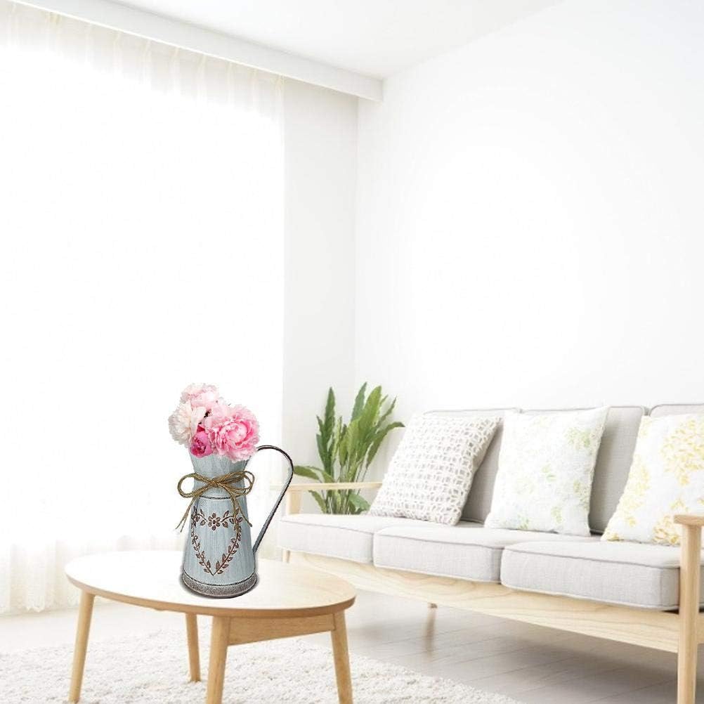 Heart-Shaped Leaf Country Style Metal Vase for Home Decor