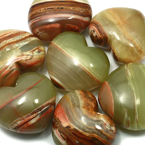 Green Onyx Crystal Heart 45mm Decor Stone