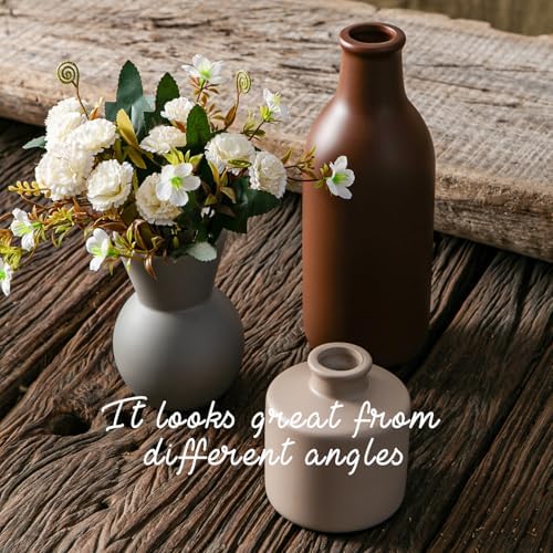 Modern Ceramic Flower Vase Set - 3 Pcs for Home Decor