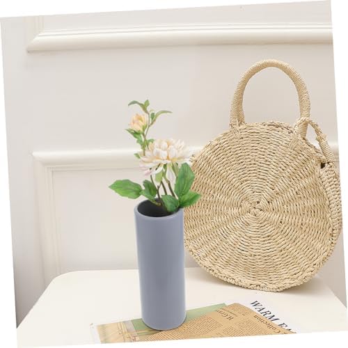 Cabilock Black Flower Vase Ceramic Planter for Dried Flowers and Plant Lovers