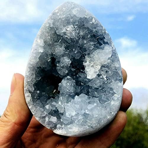 PEKMAR Natural Blue Lapis Lazuli Crystal Geode 300-400g Home Decor