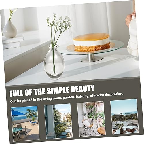 PRETYZOOM 3 Pack Hydroponic Glass Vases for Home Office Decor