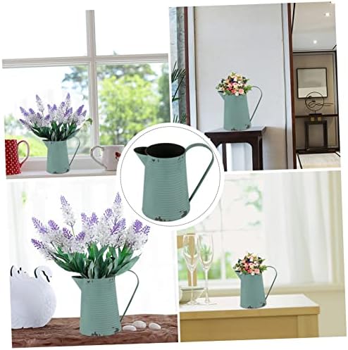 BESPORTBLE Vintage Metal Flower Pot Rustic Pitcher Decor