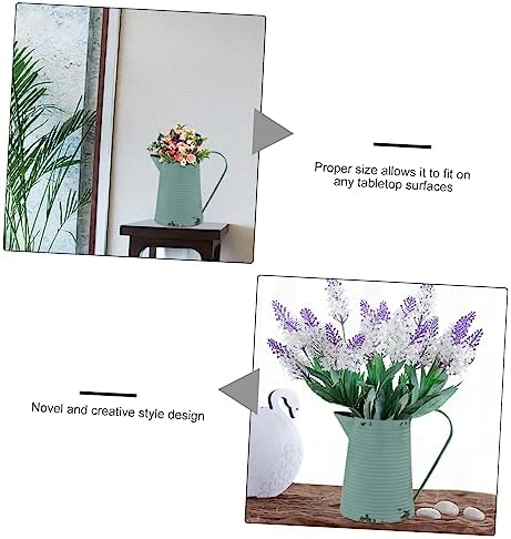 Vintage Iron Flower Pot Handle Rustic Decorative Planter for Home and Garden