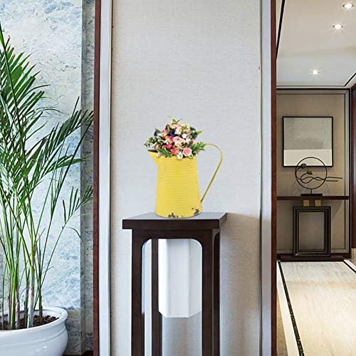 Rustic Antique Flower Pitcher with Handle for Home Decor