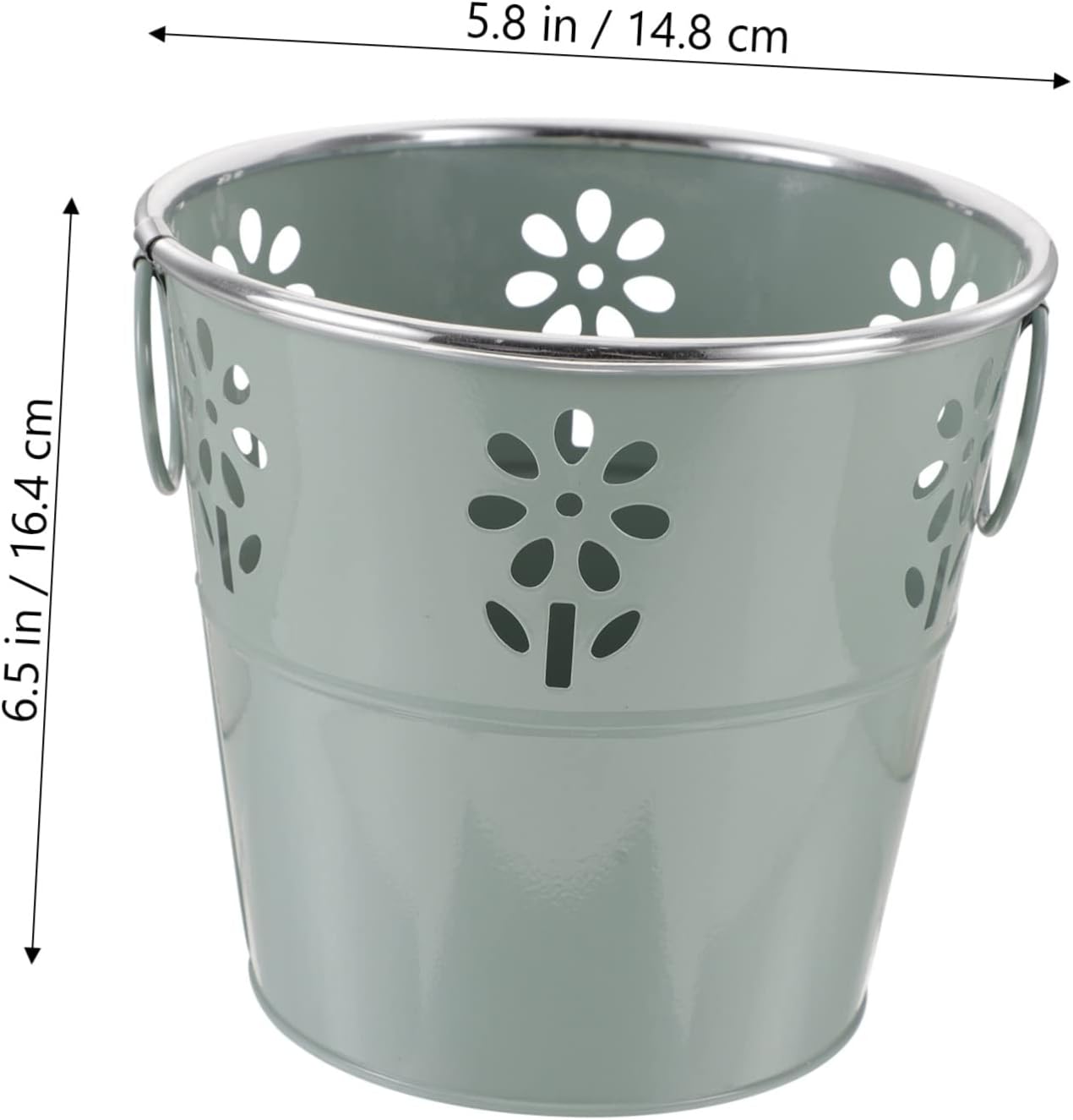 Vintage Galvanized Iron Flower Bucket Planter for weddings and rustic decor