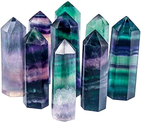 SUNYIK 7 Chakra Crystal Wishing Bottle Set and Healing Wand