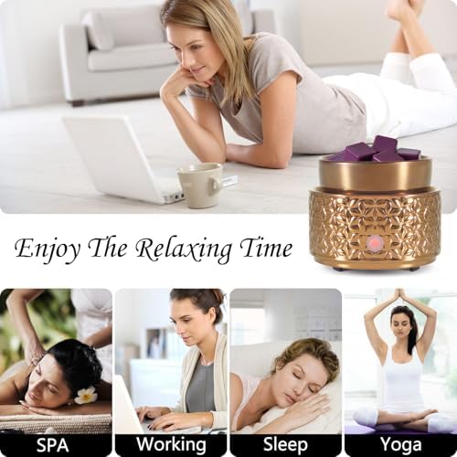 Electric Wax Melt Warmer 4-in-1 Ceramic Candle Decor for Home Office Bedroom Gift for Women