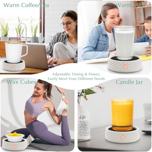 Electric Candle Warmer Plate with Timer and Adjustable Power
