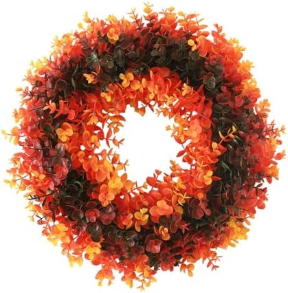 Welcome Wreath for Front Door Colorful Plastic 16x16 Inches