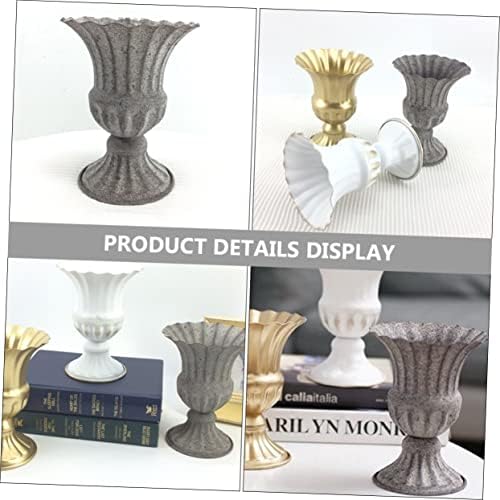 POPETPOP Vintage Wrought Iron Flower Pot for Dried Flowers