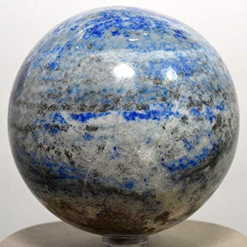 31 Inch Lapis Lazuli Sphere with Pyrite Blue Crystal Stone Ball - Afghanistan Included Stand