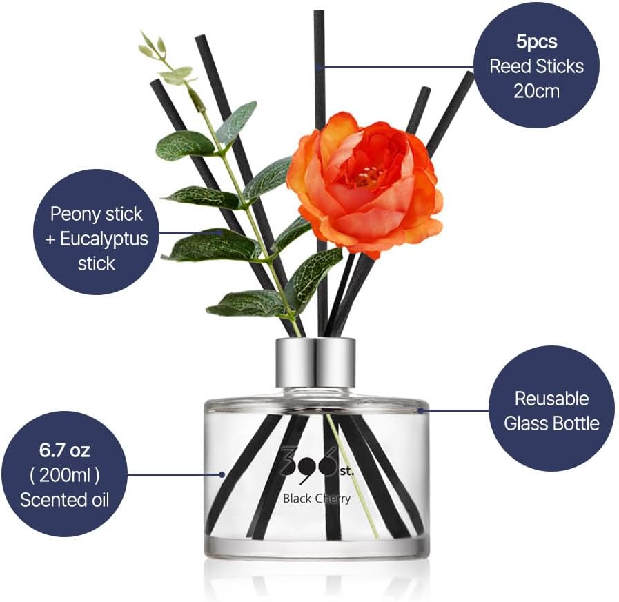 396 St Peony Flower Reed Diffuser Set 200ml