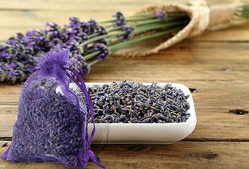 100 Dried Lavender Sachets for Closets and Drawers