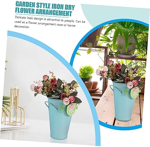 Milisten Iron Flower Vase for Dried Flowers Rustic Decor