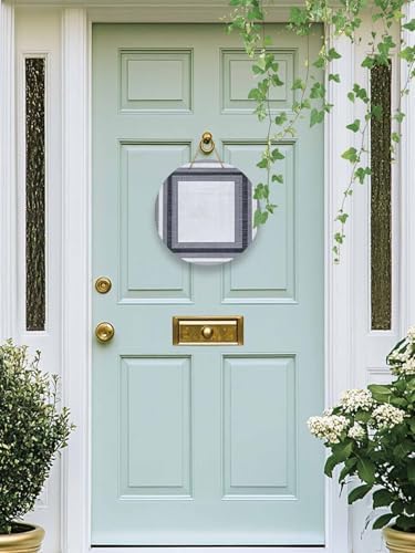 Welcome Sign for Front Door 12 Inch Wooden Wreath