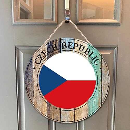 Farmhouse Front Door Hanger 10x10in Wood Sign