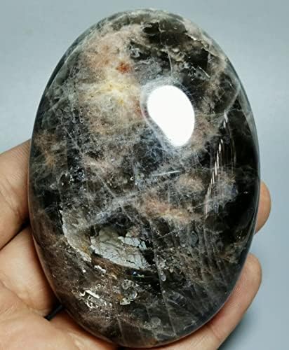 Orbicular Black Moonstones Reiki Stone Druzy Slab