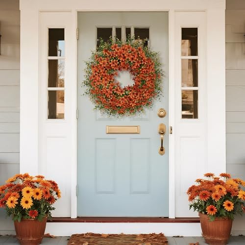 26 Inch Fall Wreath for Front Door and Window Decoration