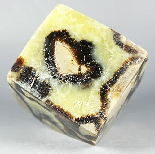 Polished Dragon Septarian Cube Reiki Stone Display