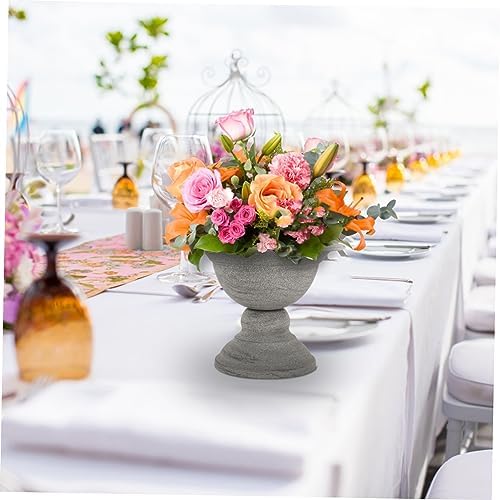 POPETPOP Vintage Metal Flower Vase for Home Decor